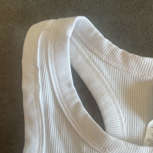 Alo ribbed crop top, white