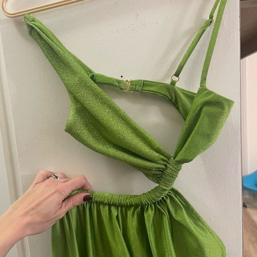Baobab green dress size XS new with cutouts and slit