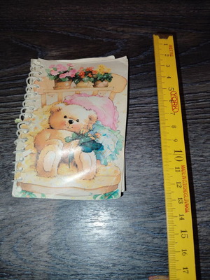 Small notebook used with creases and missing pages