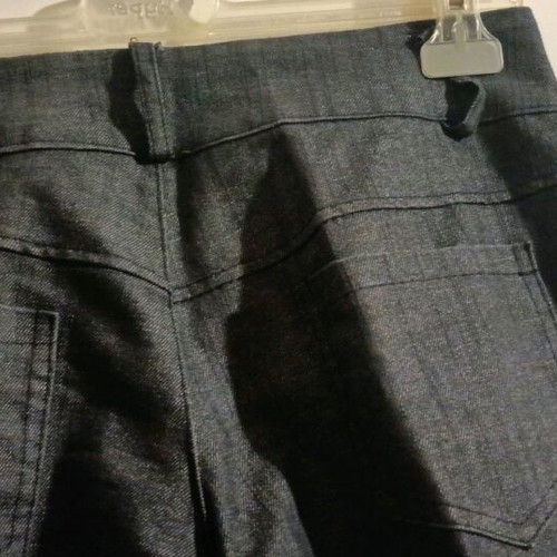 Women's crop slim pants gray like new, low waist