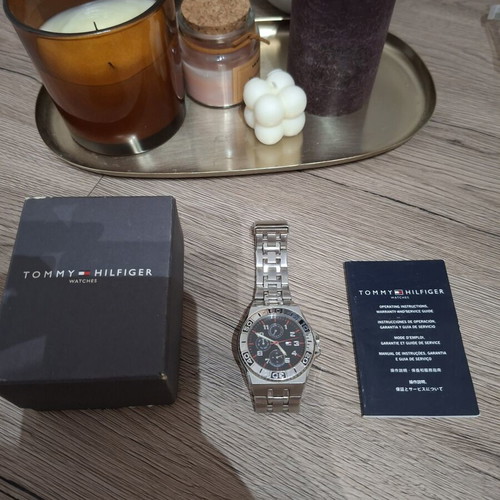 Tommy Hilfiger West F90281 men's watch stainless steel used, full set
