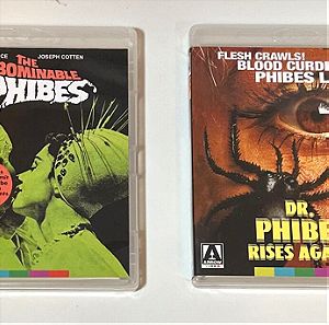The Abominable Dr. Phibes 1971 / Dr. Phibes Rises Again  1972 - Arrow Video [2 x Blu-ray]