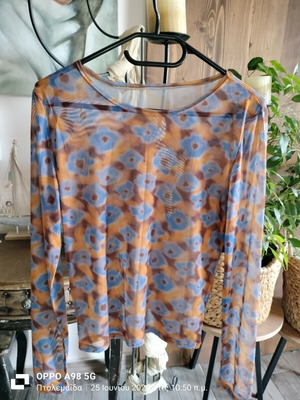 Transparent blouse like new, multicolor, size M