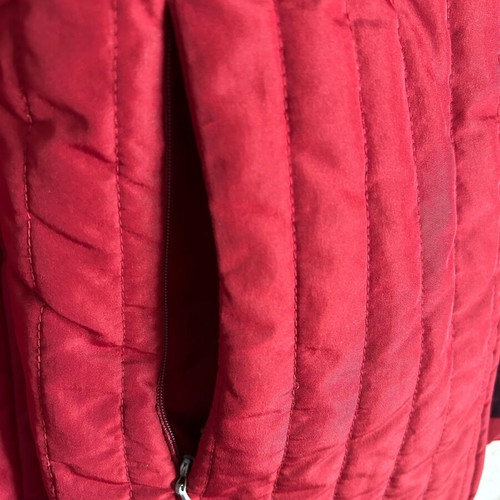 Cracker jacket burgundy with fur like new, size S