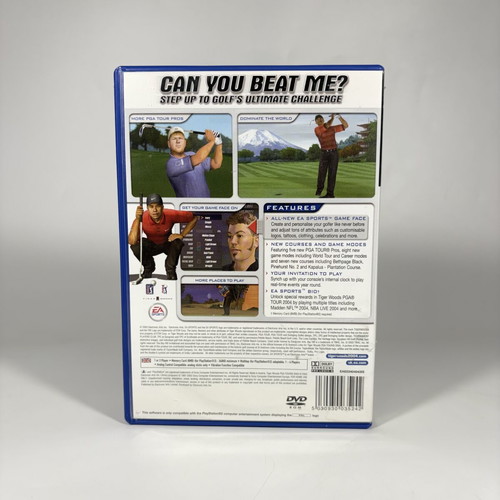 Tiger Woods PGA Tour 2004 PlayStation 2 game used, complete with manual