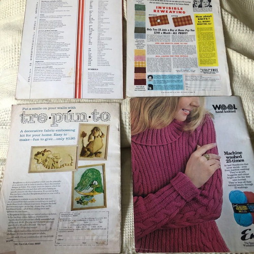 Vintage English knitting and crochet magazines used