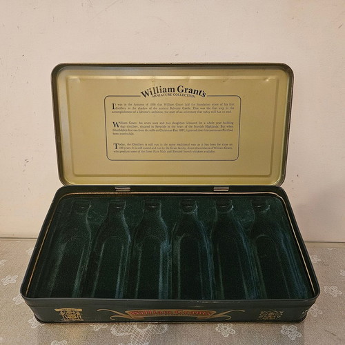 William Grant's vintage metal box for miniatures used