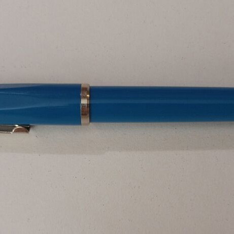 Blue/sea blue pen used, 13.7 cm length