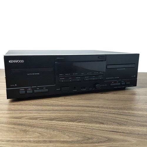 Kenwood KX-W4080 Vintage Double Cassette Deck used, black