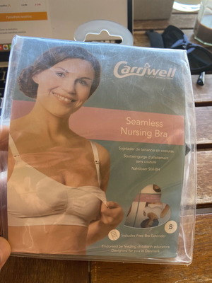 Carriwell Seamless Nursing Bra Бюстие за бременност и кърмене с клипсове Черно Малко 3020