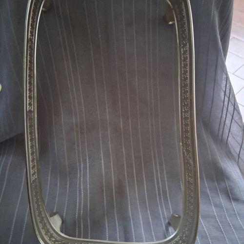 Vintage serving dish 40×20cm with carved lion's feet
