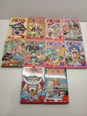 One Piece manga volumes 16-18, 52-58