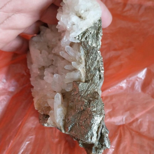 Sideropyrite rock with quartz used, rare large specimen