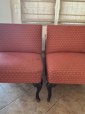 Set of wooden armchairs