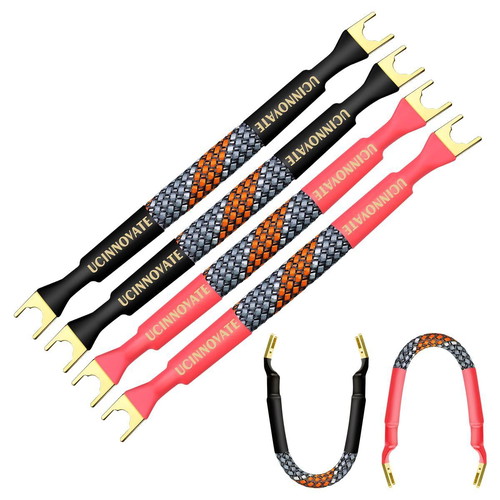 UcinnoVate HiFi jumper cable set 4 pcs 16.8 cm OFC 11 AWG
