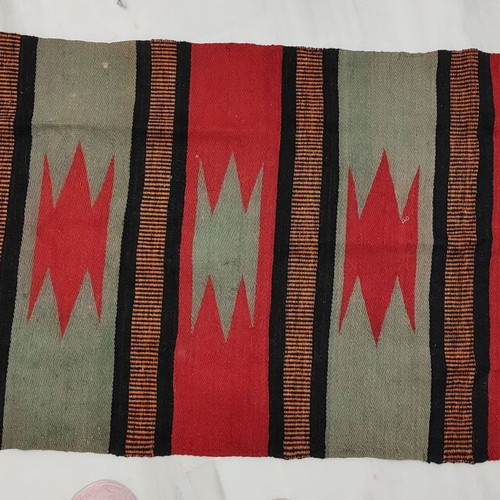 Woven rug used 63x130cm handmade wool