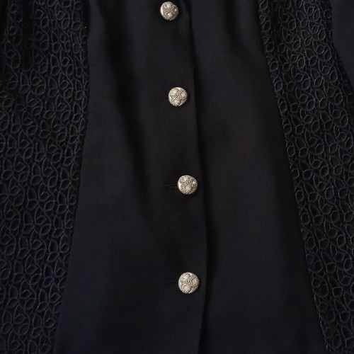 Black suit with guipure lace like new, size 48
