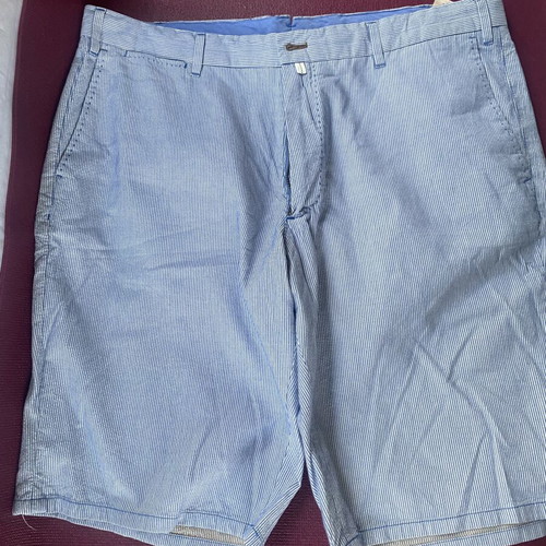 Massimo Dutti Bermuda shorts large, new, white and blue