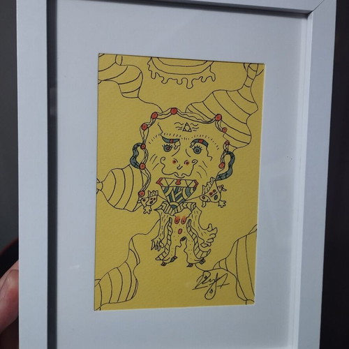 O Fylakas tis Eisodou original framed artwork new
