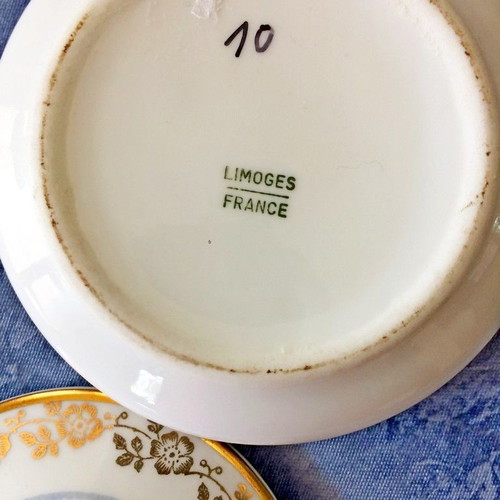 Porcelain decorative box Limoges France 1960s