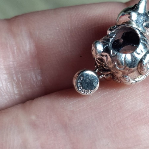 Pandora charm cat silver