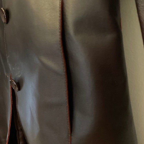 Anonima leather coat burgundy new, size S