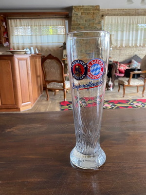 Authentic German Paulaner Bayern Munich Beer Glass new