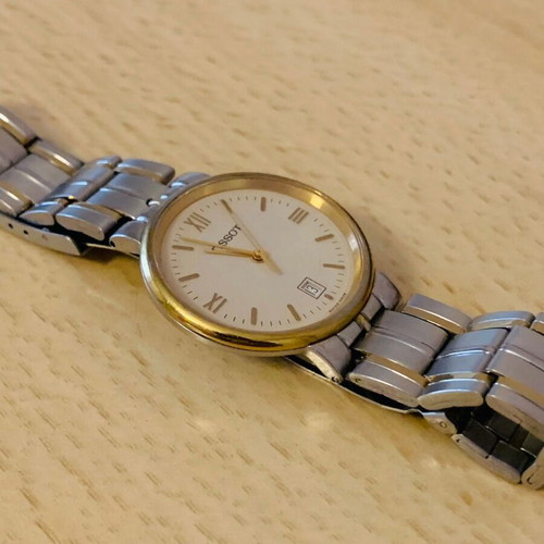 Tissot T983 unisex watch used, stainless steel, white dial