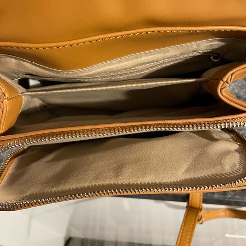 Chantal backpack bag used, orange with 2 straps and handle