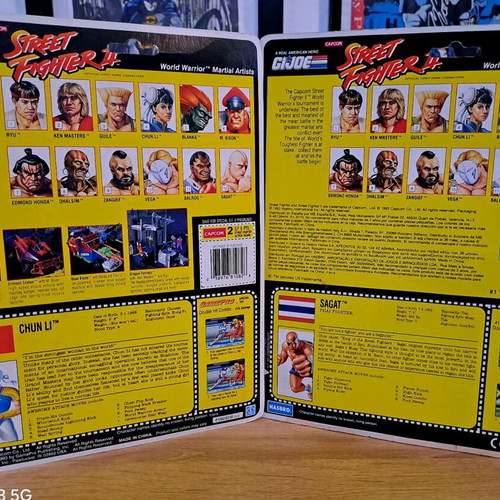 GI Joe Street Fighter 4 figures like new, carded 1992