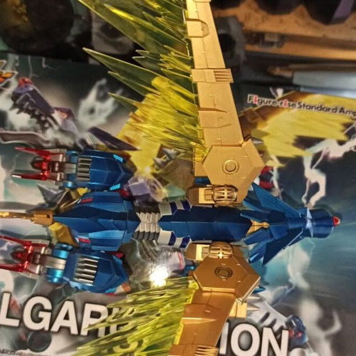 MetalGarurumon Bandai Amplified figure, repainted metallic colors