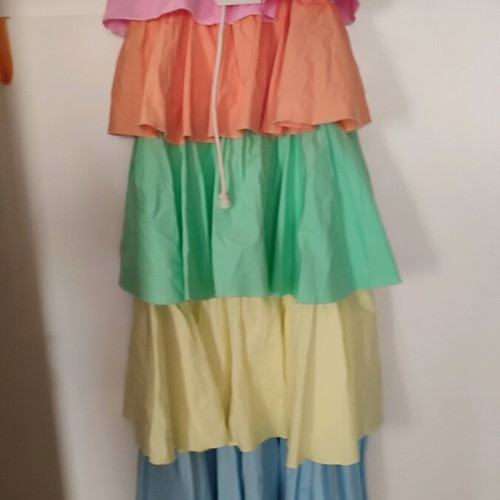 Cotton summer dress multicolored, new, One Size