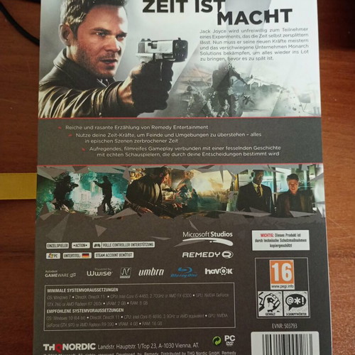 Quantum Break Timeless Collector's Edition PC like new