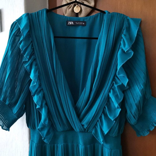 Zara women's dress new, green, size L