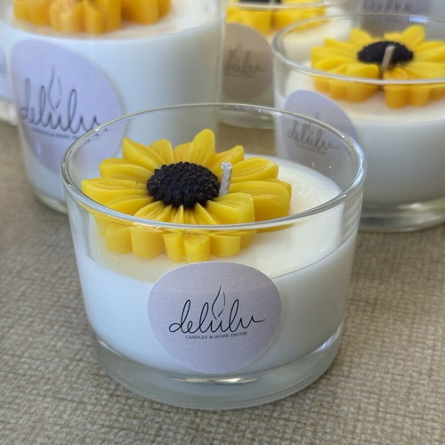 Handmade soy candle new with floral fragrance