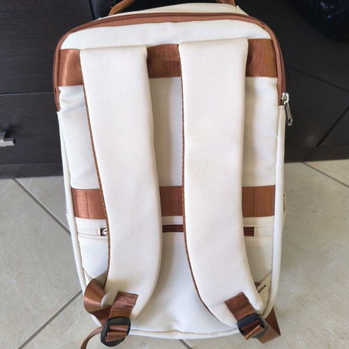 Backpack new, beige color