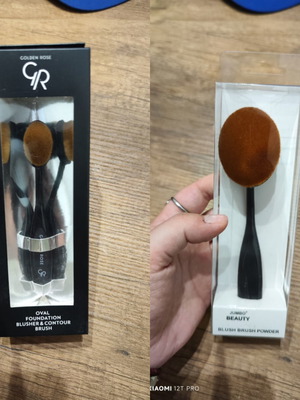 Golden Rose Jumbo Oval Makeup Brushes new in packaging