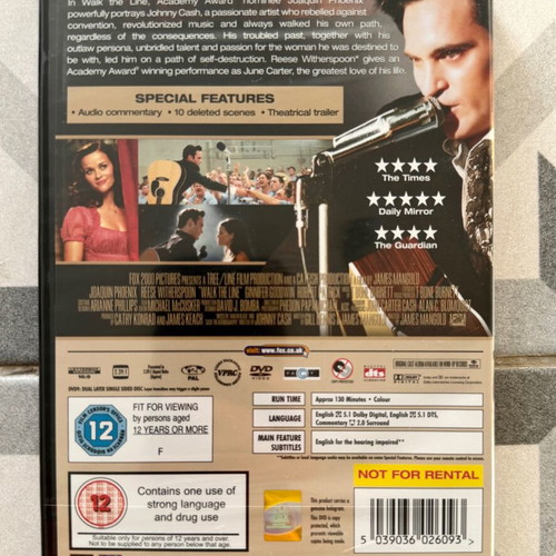 Walk the Line DVD new with English subtitles