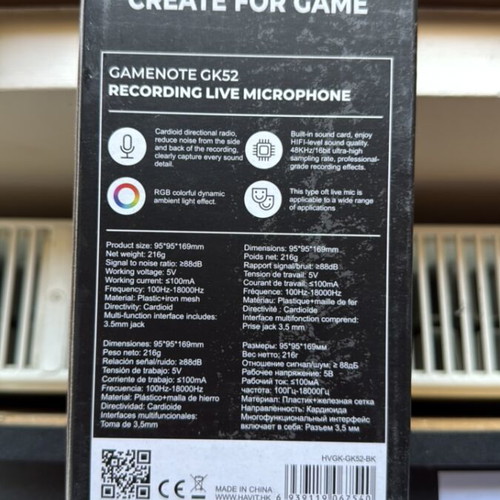 Havit GK52 microphone new sealed