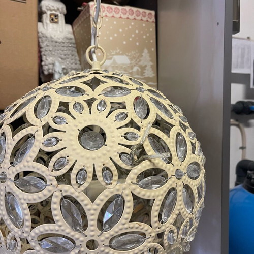 Vintage pendant light with crystals like new