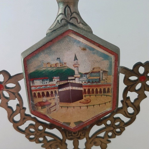 Bronze perfume holder with rotating mirror used
