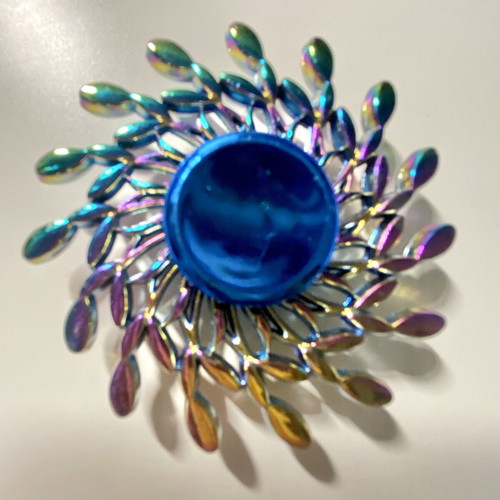 Fidget Spinner multi colored metal like new