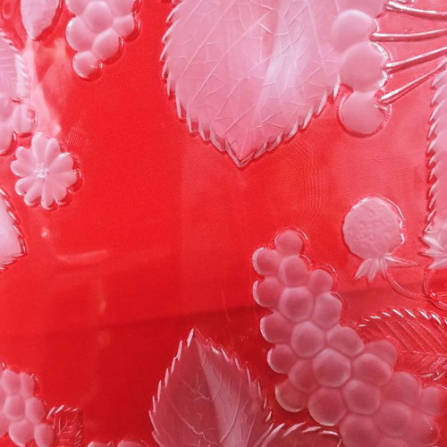 Large Soga crystal glass plate Japan 80s new for cheese or desserts