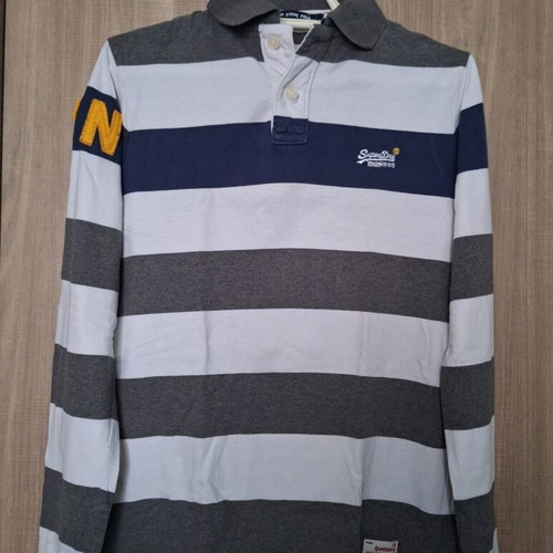 Superdry striped men's polo size Medium like new