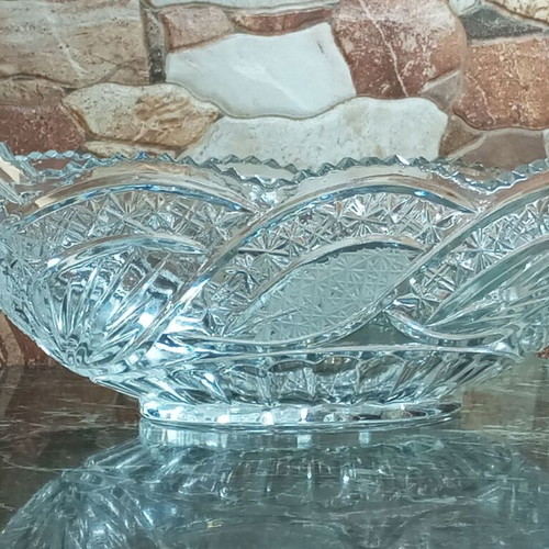 Vintage crystal and glassware collection 5 pieces 1970s new