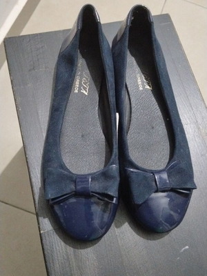 Blue women's ballerina shoes, size 39