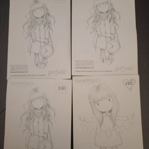 Santoro Gorjuss Panini collectible stickers set of 4, like new