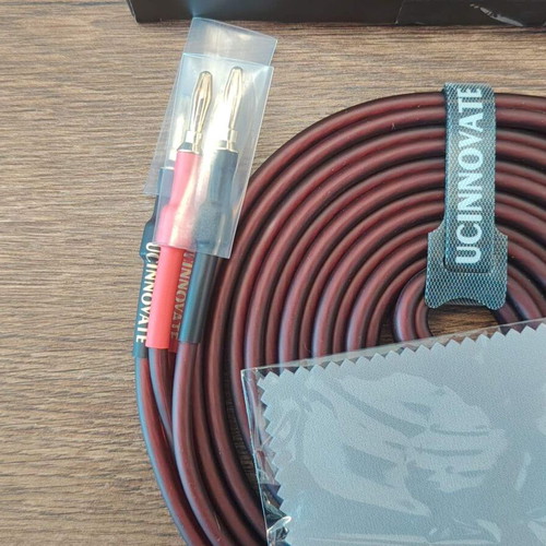 HiFi OFC Audio Speaker Cables 2x2m Gold-Plated Banana Plugs new