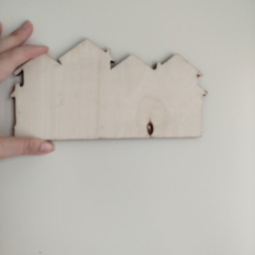 Key and towel wall hanger made of thin wood new