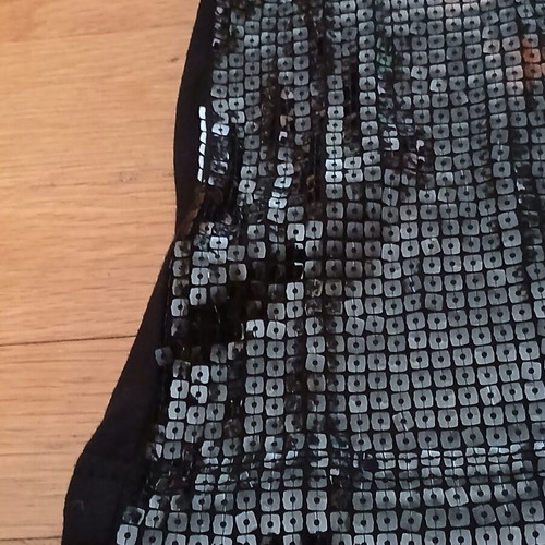 Iron Fist black sleeveless elastic blouse with sequins size Medium like new